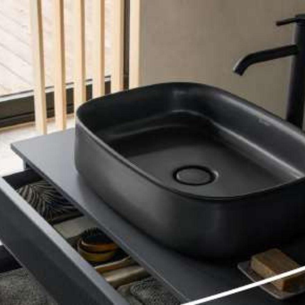 Zencha Anthracite Matt Wash Basin by Duravit